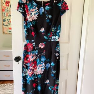 Betsey Johnson Black Floral Dress (US Size 4)